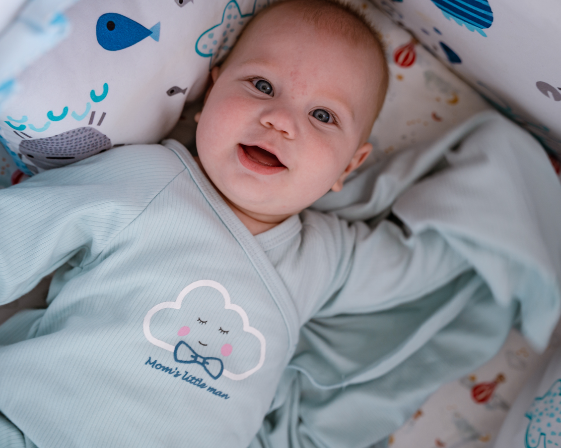 Baby Blue Kimono - Mom's little man