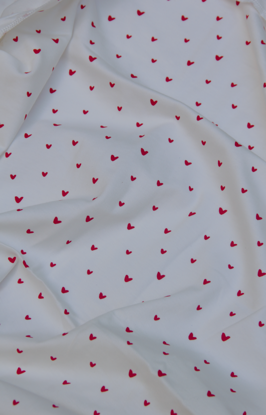 Receiving Blanket - Red Hearts