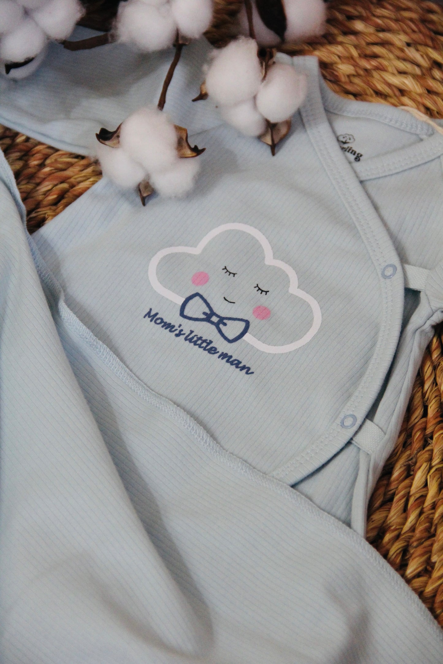 Mom's little man kimono & blanket set