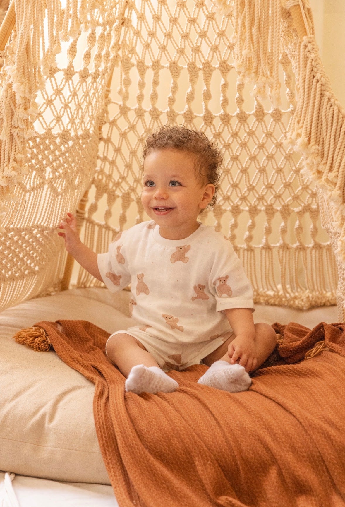 Teddy Bear Muslin 2 Pieces Set