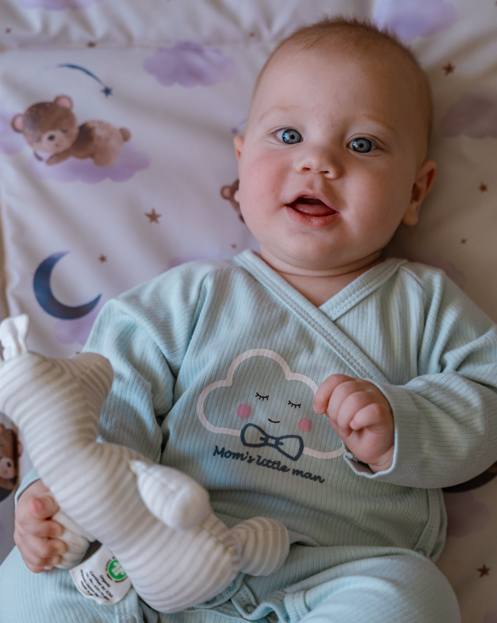 Baby Blue Kimono - Mom's little man