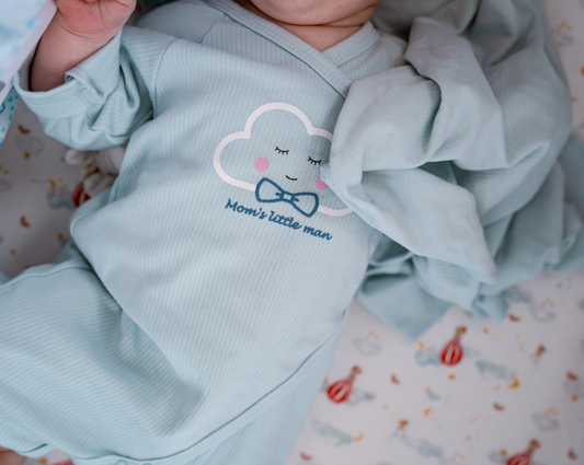 Mom's little man kimono & blanket set