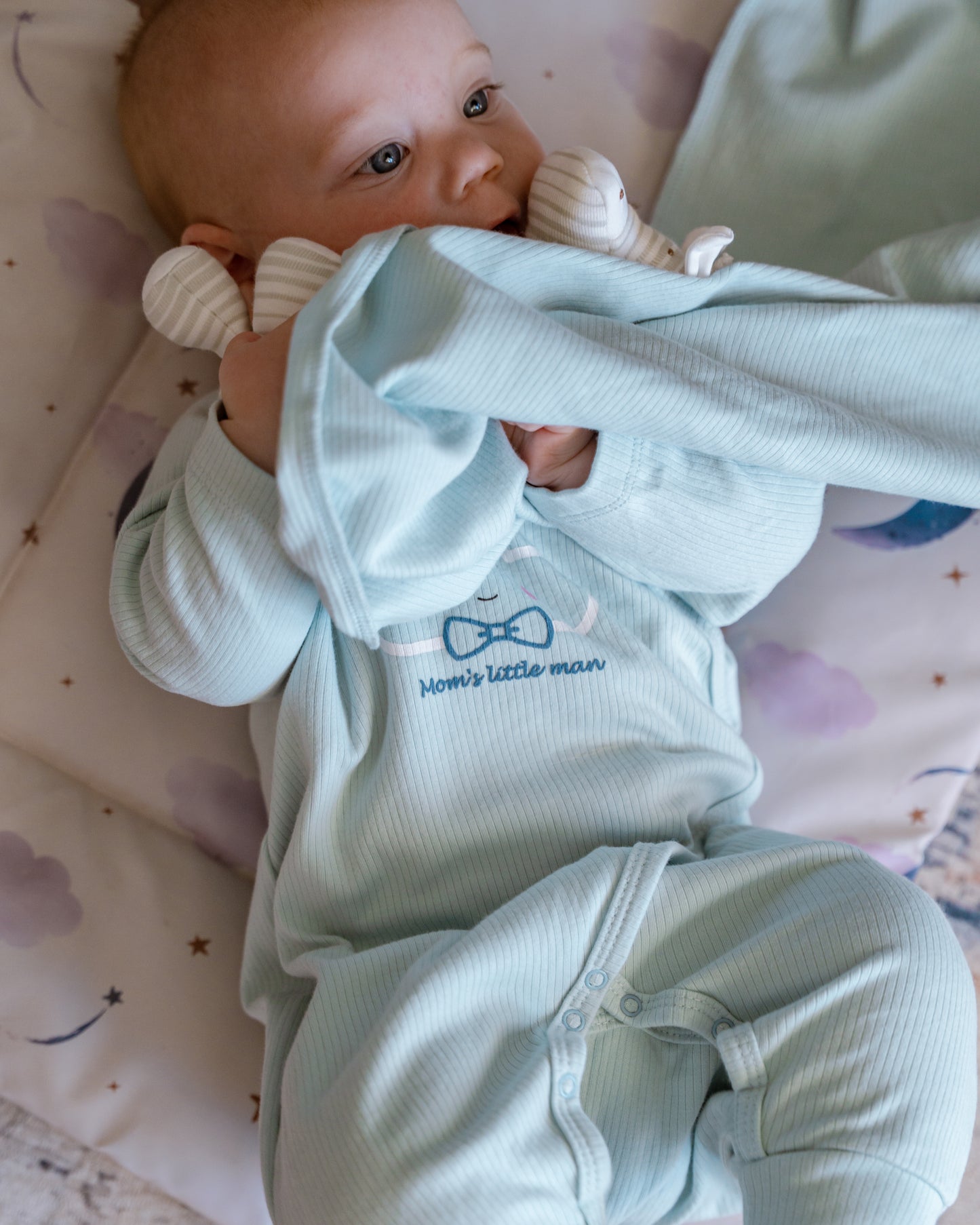Mom's little man kimono & blanket set
