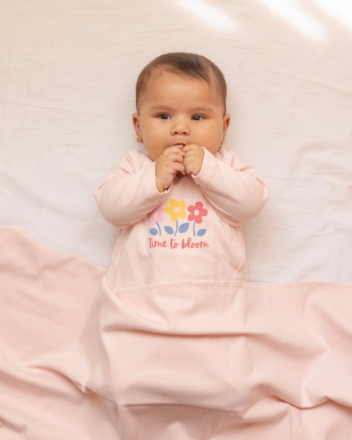 Time to bloom kimono & blanket set