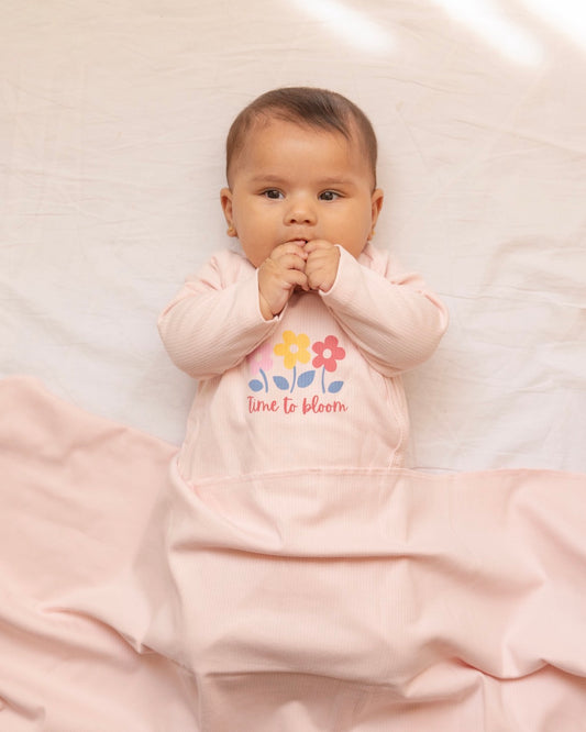 Time to bloom kimono & blanket set