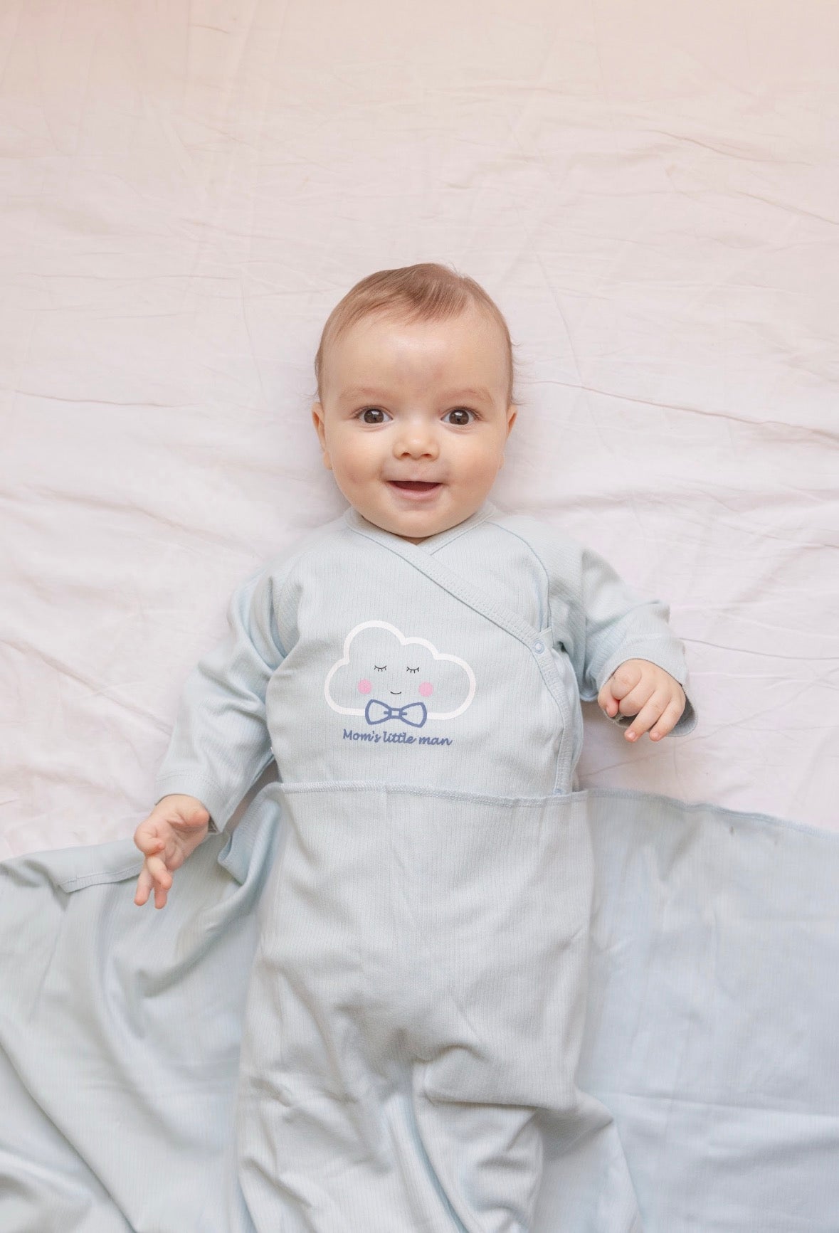 Mom's little man kimono & blanket set