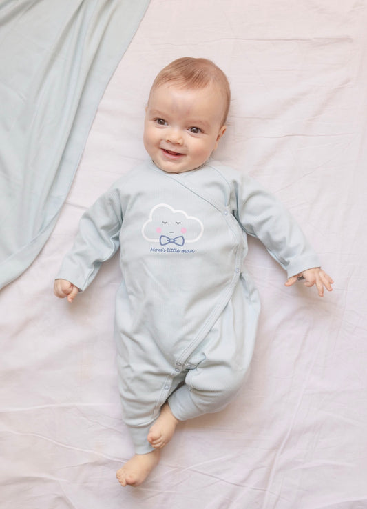 Baby Blue Kimono - Mom's little man