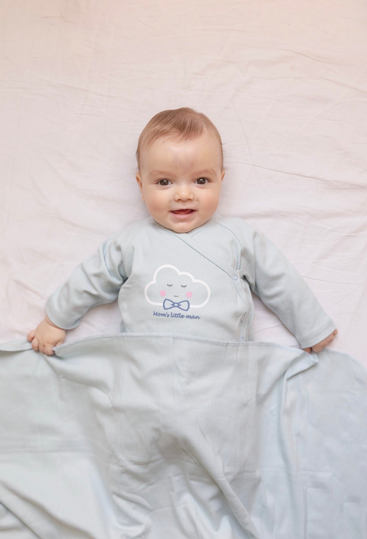 Mom's little man kimono & blanket set
