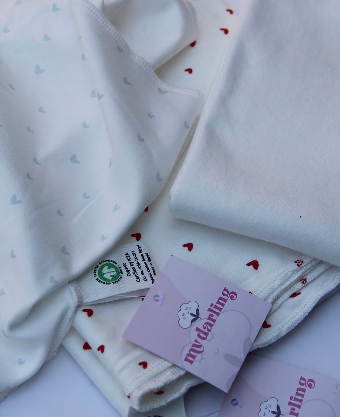 Receiving Blanket - Blue Hearts
