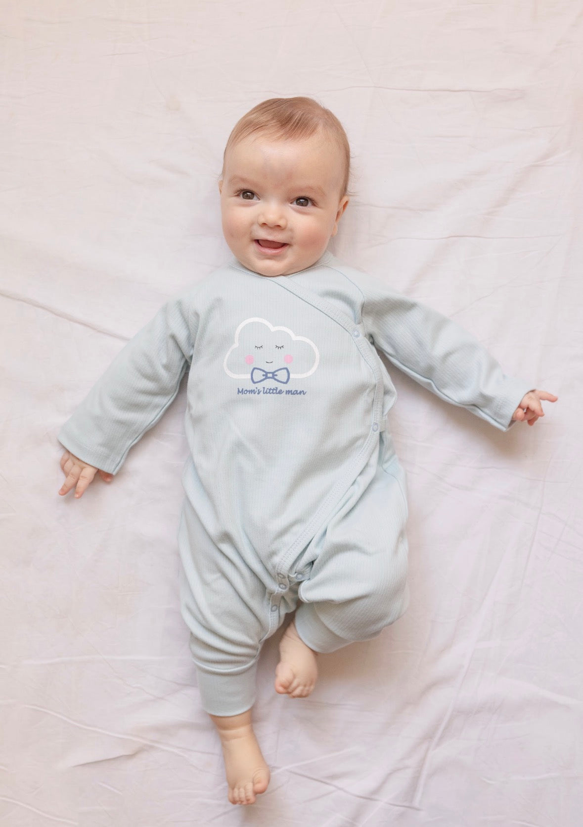 Baby Blue Kimono - Mom's little man