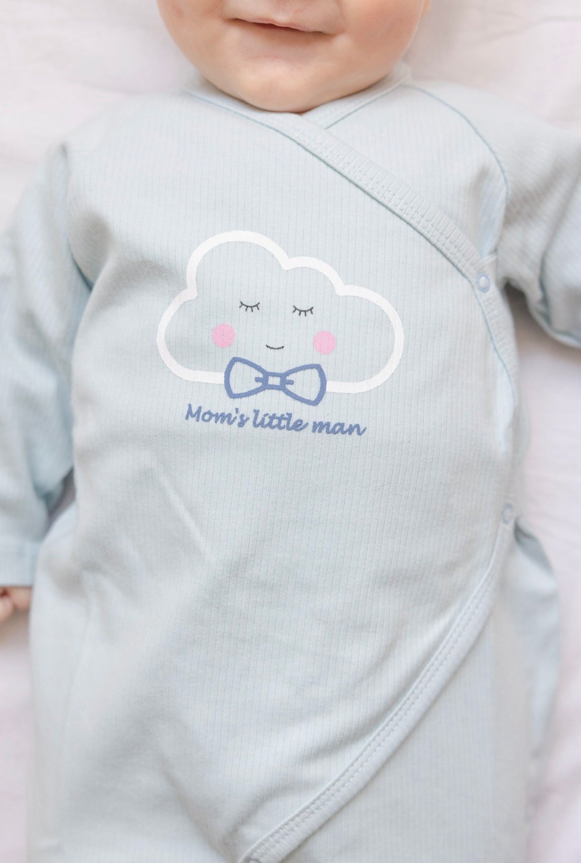 Baby Blue Kimono - Mom's little man