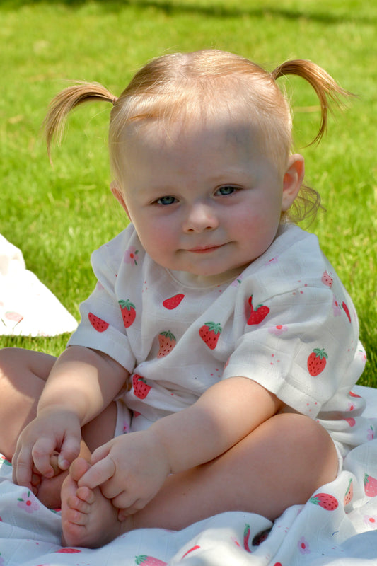 Berry Bloom Muslin 2 Pieces Set