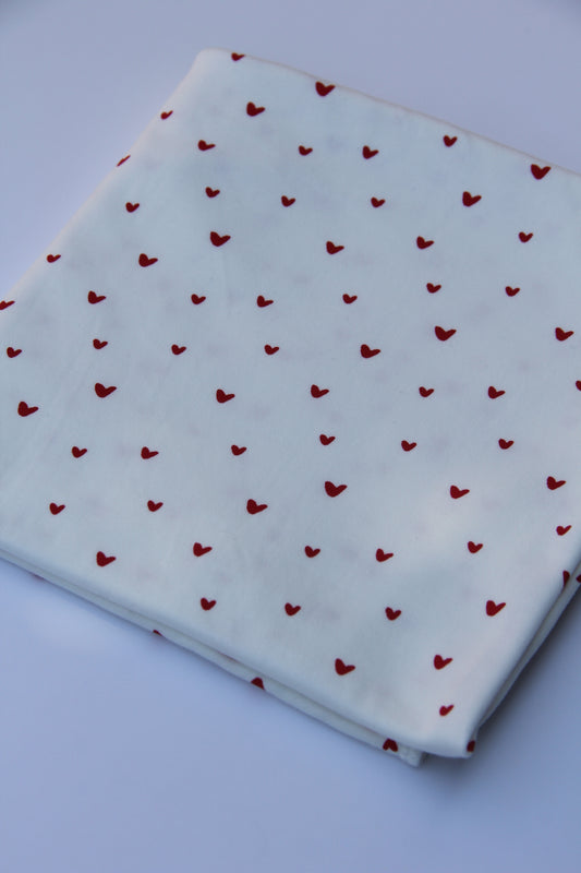 Receiving Blanket - Red Hearts