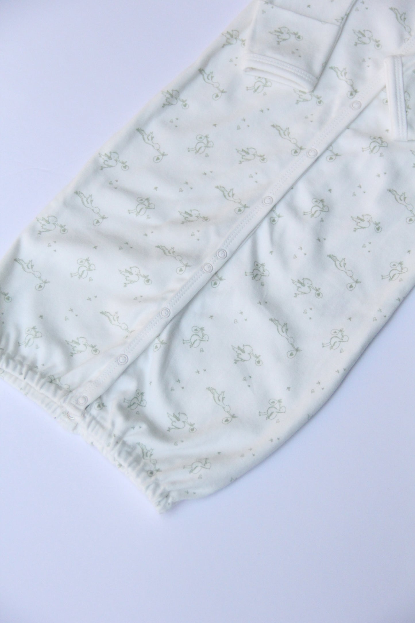 SnapGown Romper & Beanie Set - Lovey stork