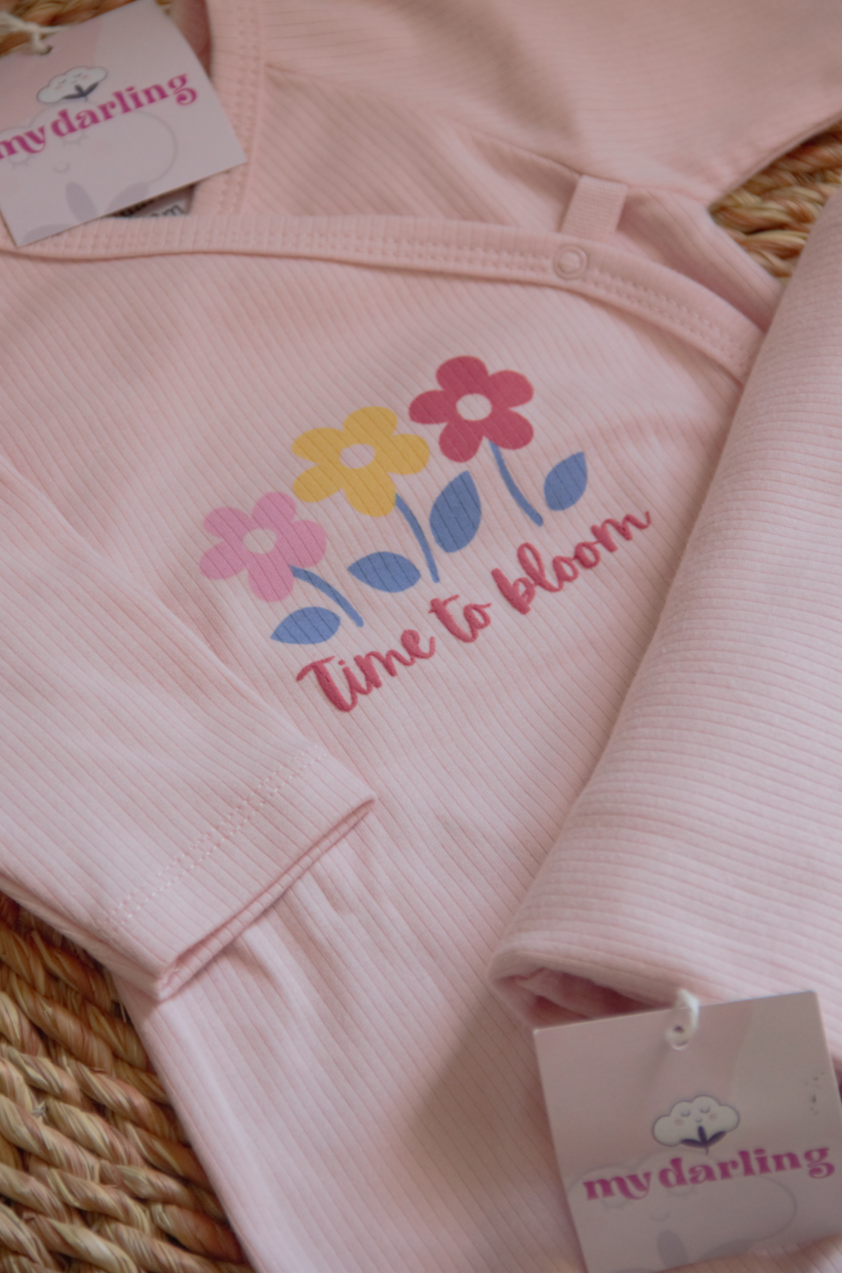 Time to bloom kimono & blanket set