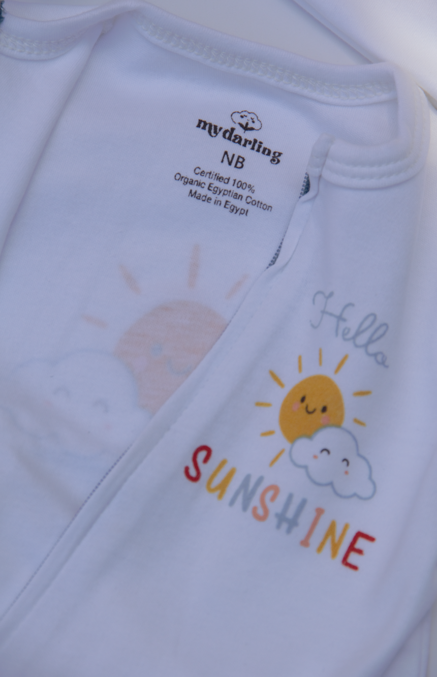 Hello Sunshine Zipper Footie