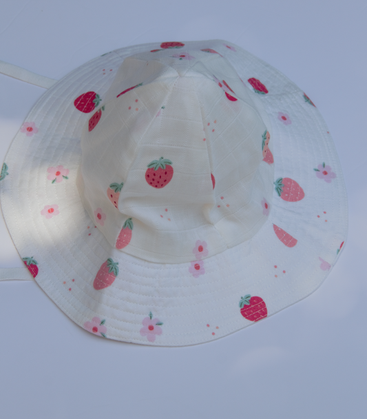 Muslin Sunhat - Berry Bloom